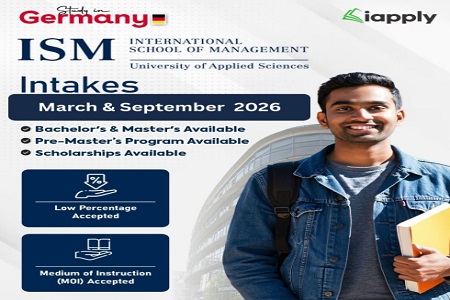 GERMANY - Study at the International School of Management - Now Accepting MOI & Low Percentage
